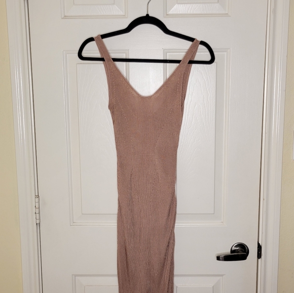 House of CB Ophir Mocha Rib Knit Vest Dress - Picture 5 of 11